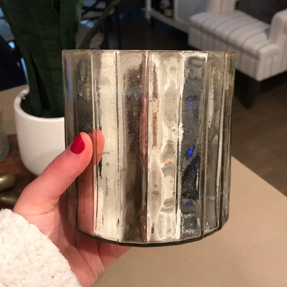 NWT Pottery Barn Mercury Glass Candle